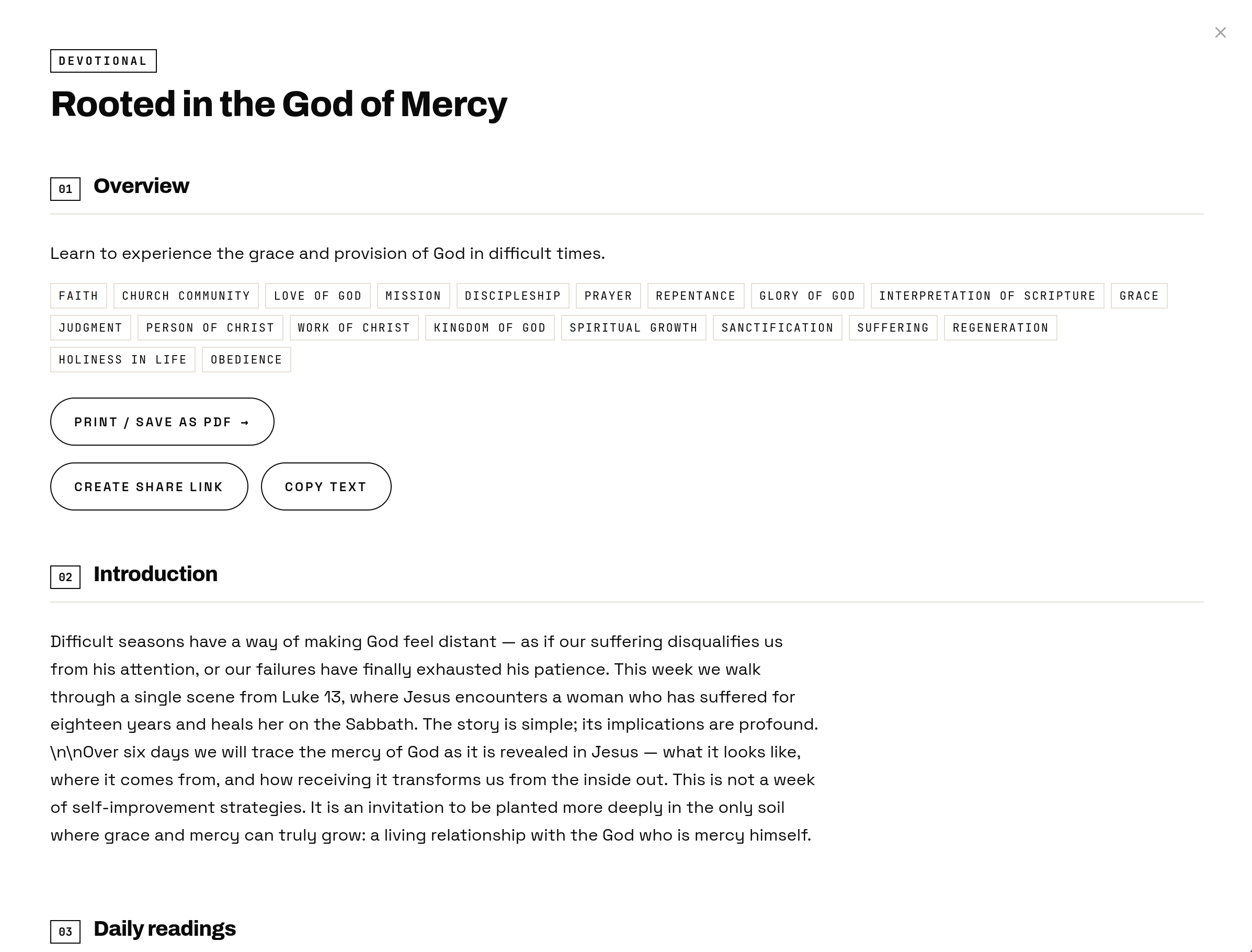 Sample Devotional from Unfold