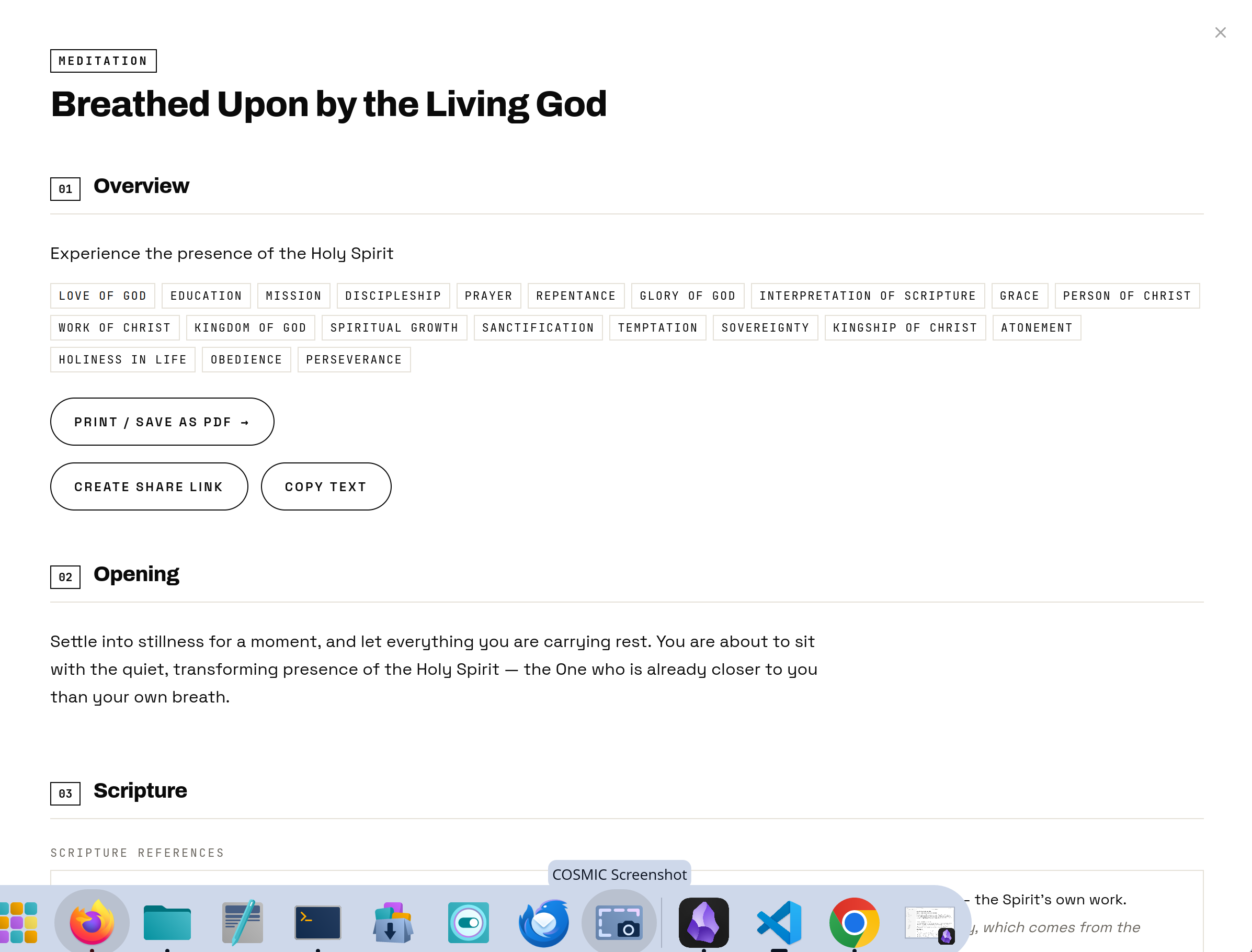 Sample Meditation from Unfold