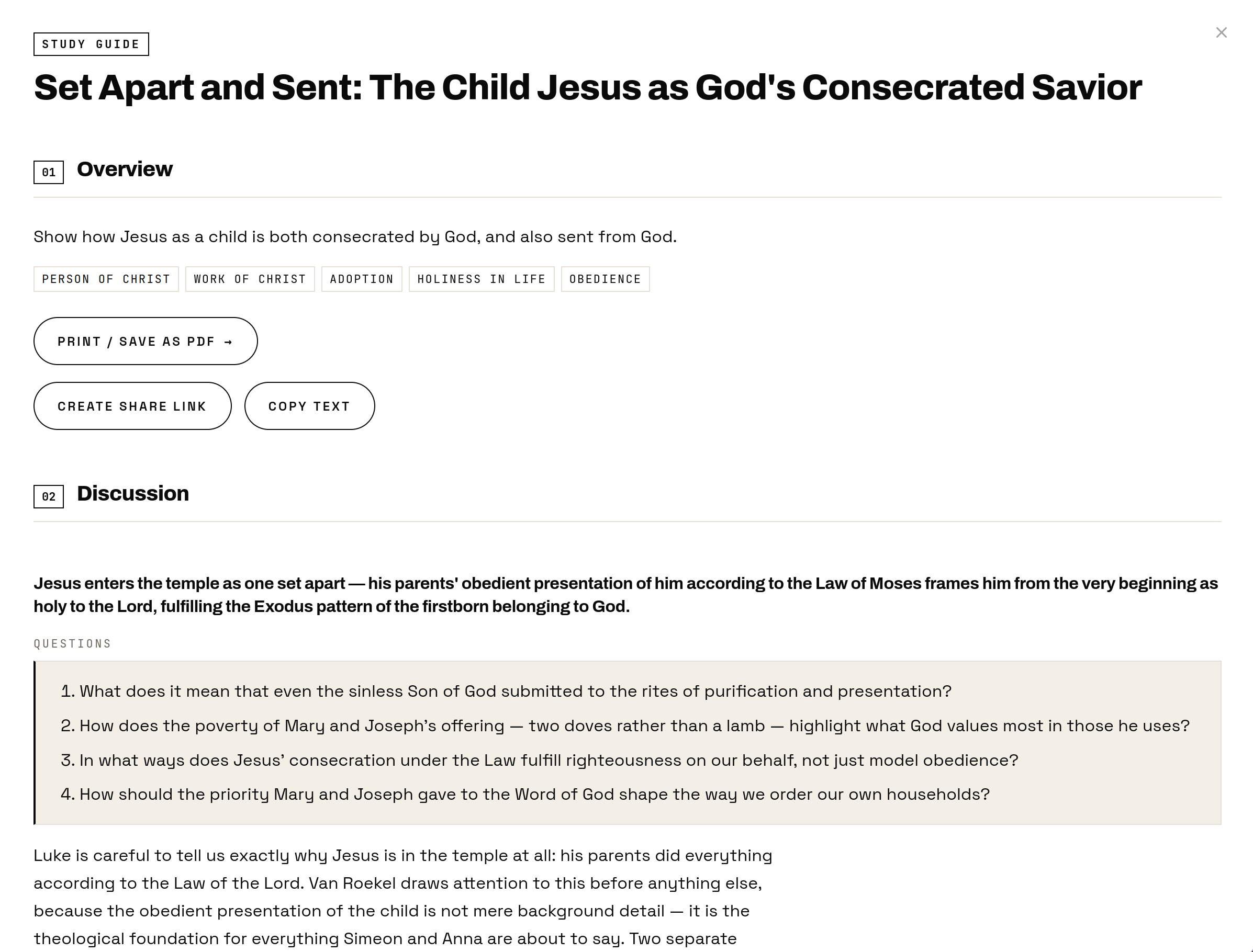 Sample Study Guide from Unfold